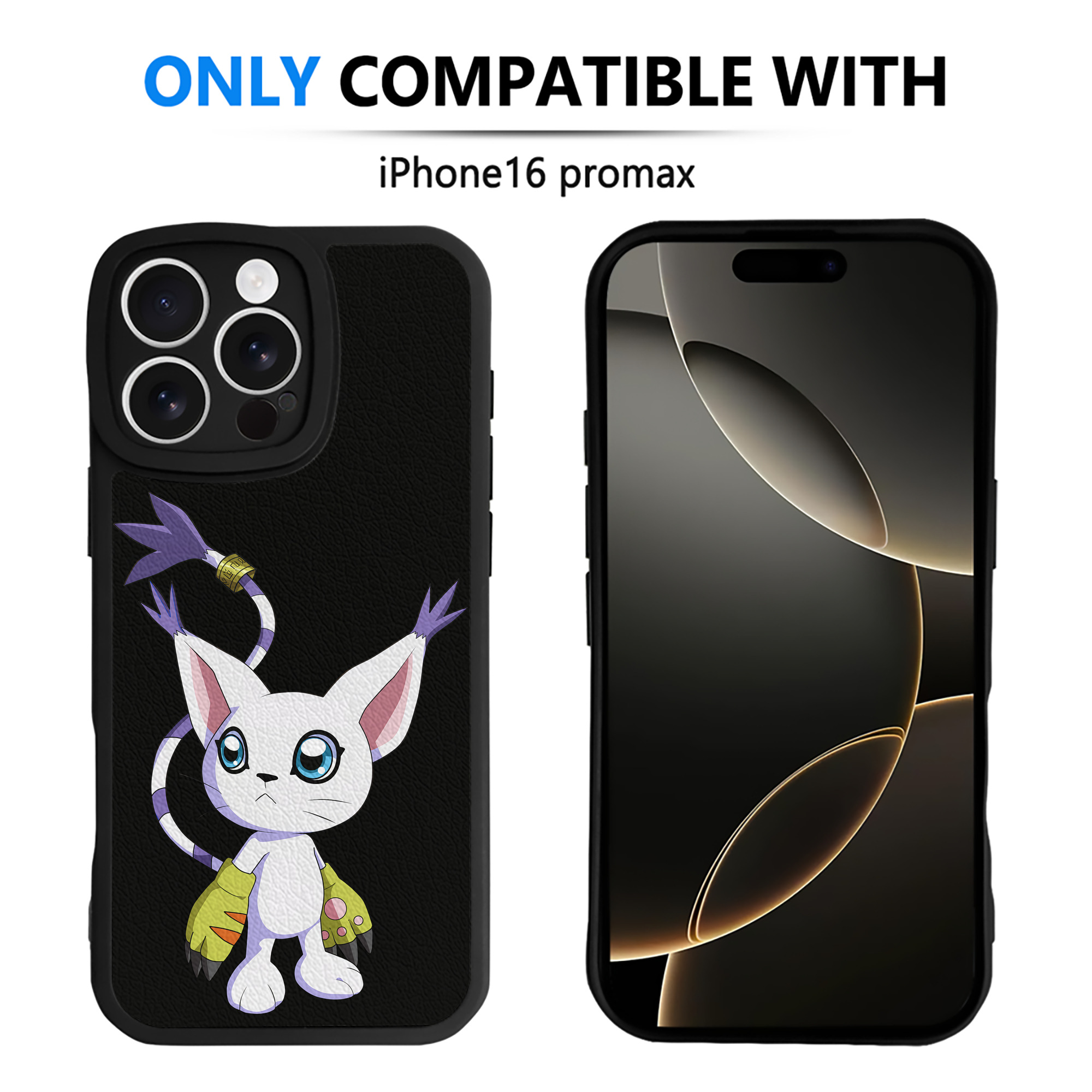 （画像用） Digimon デジタルモンスター/デジモン 【iPhone 16シリーズ対応】シリコンスマホケース（レザー調） 材質：シリコン